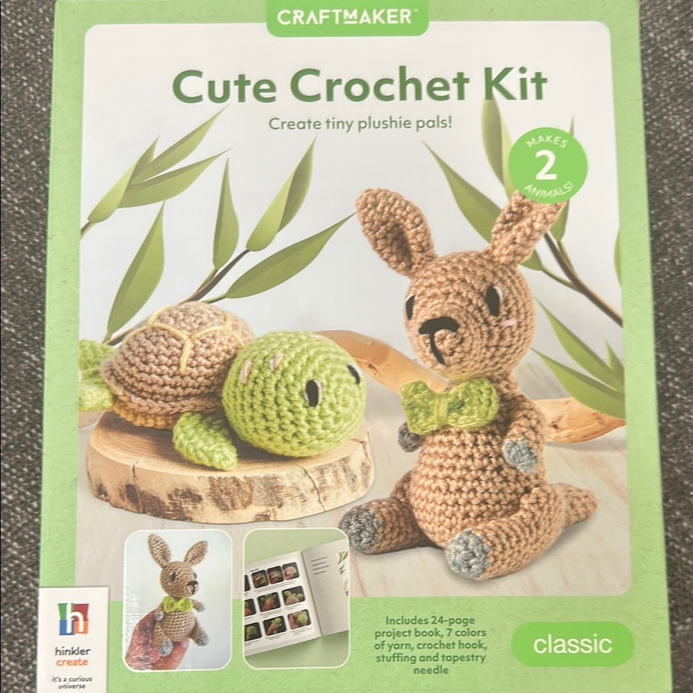 Cute Crochet Kit - NEW Turtle and a Bunny Rabbit Perfect for Spring & Easter 🐣
